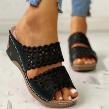 Load image into Gallery viewer, Fish Mouth Sandal Wedge