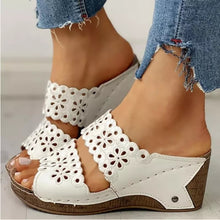 Load image into Gallery viewer, Fish Mouth Sandal Wedge