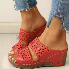 Load image into Gallery viewer, Fish Mouth Sandal Wedge