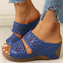 Load image into Gallery viewer, Fish Mouth Sandal Wedge