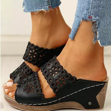 Load image into Gallery viewer, Fish Mouth Sandal Wedge