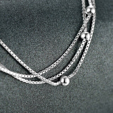 Load image into Gallery viewer, Double Layer Sterling Silver Chain Anklet