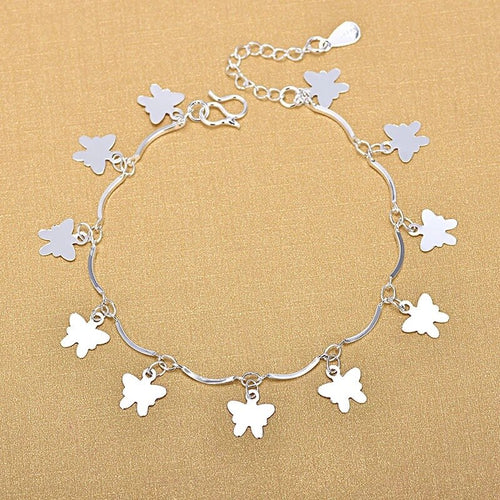 Fashion Silver Jewelry Chain Butterfly Charm Anklet