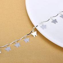 Load image into Gallery viewer, Fashion Silver Jewelry Chain Butterfly Charm Anklet