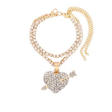 Load image into Gallery viewer, Silver Color Crystal Butterfly Gun Pendant Anklet Boho Full Rhinestone