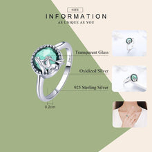 Load image into Gallery viewer, Silver Ring Authentic 925 Sterling Silver Ocean Blue Crystal Amazing - Sophornlilly