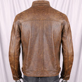 Simple Casual Men's Cowhide Coat