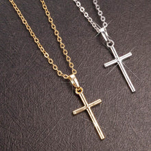 Load image into Gallery viewer, Simple Fashion Cross Chain Necklace For Women Men Luxury Ladies Gold