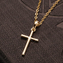 Load image into Gallery viewer, Simple Fashion Cross Chain Necklace For Women Men Luxury Ladies Gold