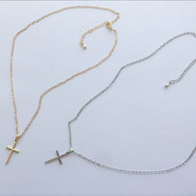 Load image into Gallery viewer, Simple Fashion Cross Chain Necklace For Women Men Luxury Ladies Gold