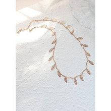 Load image into Gallery viewer, Simple Rose Gold Plated Stainless Steel Hollow Leaf Choker Necklace - Sophornlilly