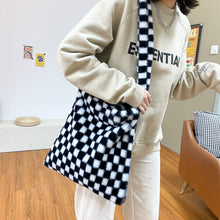 Load image into Gallery viewer, Simply Crossbody Bags Retro Girls Plush Plaid Bags Retro Shoulder