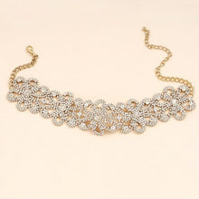 Load image into Gallery viewer, One Piece Luxurious Gold Crystal Choker Necklace for Women - Sophornlilly