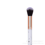 Single 10 marble cylinder brush marble PU leather bag cosmetic brush