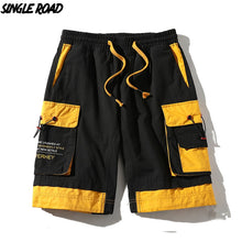 Load image into Gallery viewer, SingleRoad Mens Cargo Shorts Men Summer Side Pockets Black