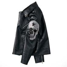Load image into Gallery viewer, Skull Head Original New Autumn Winter Fashion Plein Leather Jacket Men