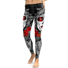 Load image into Gallery viewer, Skull Printed Leggings High Waist Sport Legging Naked Feeling Pants
