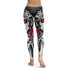 Load image into Gallery viewer, Skull Printed Leggings High Waist Sport Legging Naked Feeling Pants