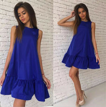Load image into Gallery viewer, Sleeveless Summer Dress Beach Party O Neck