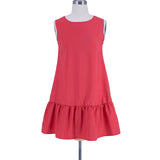 Sleeveless Summer Dress Beach Party O Neck