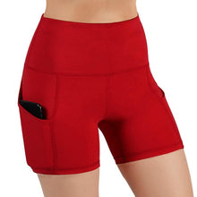 Load image into Gallery viewer, Slim Solid Shaper Sport Women Shorts Pocket High Waist Hip Stretch