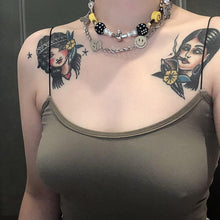 Load image into Gallery viewer, Smiley Traurig Anhnger Kette Ausdruck Hip Hop Farbe Harajuku Halskette - Sophornlilly