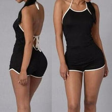 Load image into Gallery viewer, Solid Biker Shorts Women Rompers Strap Bodycon Skinny Workout - Sophornlilly