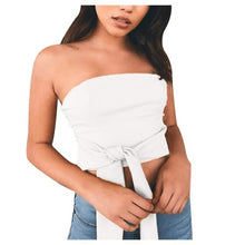 Load image into Gallery viewer, Solid Color Women's tube top Fashion Strappy Bow Sleeveless Sexy Top - Sophornlilly