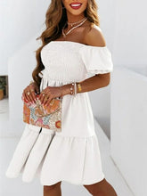 Load image into Gallery viewer, Solid Dress Sexy Off Shoulder