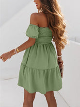 Load image into Gallery viewer, Solid Dress Sexy Off Shoulder