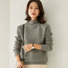 Load image into Gallery viewer, Sweater Half High Collar Autumn Winter 100%Wool