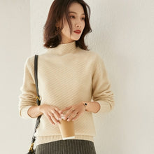 Load image into Gallery viewer, Sweater Half High Collar Autumn Winter 100%Wool