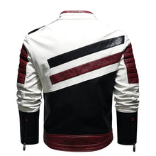Load image into Gallery viewer, Spliced Leather Jacket Winter Autumn Casual Motor Fleece Coat