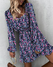 Load image into Gallery viewer, Spring And Autumn Fashion Women's Mini Dresses With Square Collar And - Sophornlilly