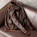 Spring And Autumn New Genuine Leather Jacket Men Vintage Coat