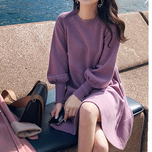 Load image into Gallery viewer, Knitting Oversize fashion Midi Dress
