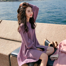 Load image into Gallery viewer, Knitting Oversize fashion Midi Dress