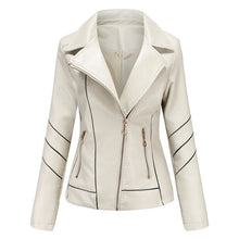 Load image into Gallery viewer, Spring Autumn New Women Faux Leather Jacket Zipper Basic Short Coat