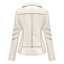 Load image into Gallery viewer, Spring Autumn New Women Faux Leather Jacket Zipper Basic Short Coat