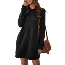 Load image into Gallery viewer, Spring Autumn O Neck Long Sleeve Women Sweatshirt Dress