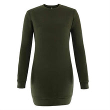 Load image into Gallery viewer, Spring Autumn O Neck Long Sleeve Women Sweatshirt Dress