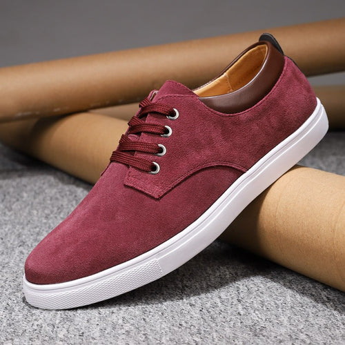 Spring Autumn Retro Wine Red High Qualtiy Men's Casual Shoes