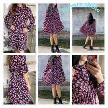 Load image into Gallery viewer, Casual Long Sleeve Floral Mini Dress