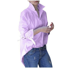 Load image into Gallery viewer, Elegant Soft Turn-down Collar Flare Blouse
