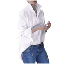 Load image into Gallery viewer, Elegant Soft Turn-down Collar Flare Blouse