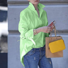 Load image into Gallery viewer, Elegant Soft Turn-down Collar Flare Blouse