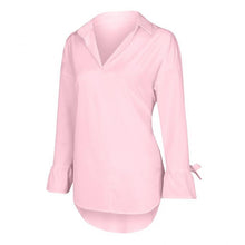 Load image into Gallery viewer, Elegant Soft Turn-down Collar Flare Blouse