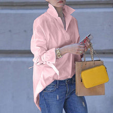 Load image into Gallery viewer, Elegant Soft Turn-down Collar Flare Blouse