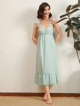 Load image into Gallery viewer, Spring Simple Solid Sweet Nightdress Summer Dress Cotton Women's