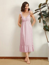 Load image into Gallery viewer, Spring Simple Solid Sweet Nightdress Summer Dress Cotton Women's